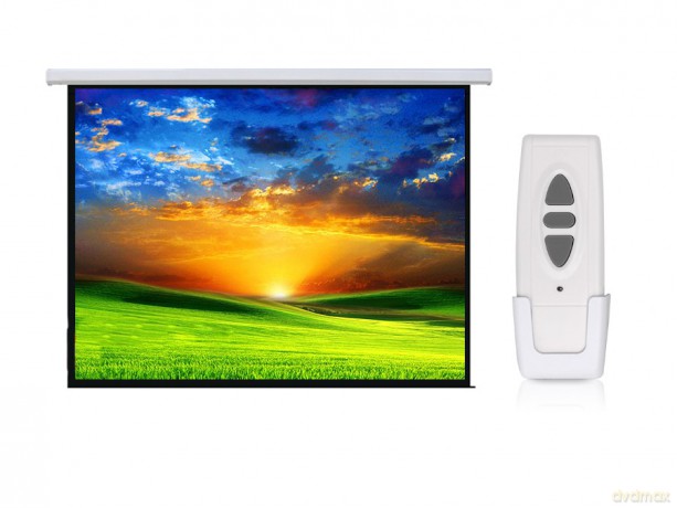 Ekran projekcyjny elektryczny MC-561 135 300x168cm 16:9 sterowanie ścienne i z pilota
