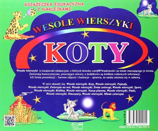 Koty wesołe wierszyki z naklejkami - Krystyna Pawliszak [KSIĄŻKA]