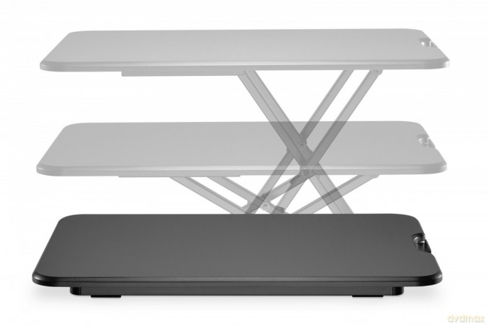 Ergonomiczna nakładka na biurko do pracy w pozycji stojącej/siedzącej, regulowana