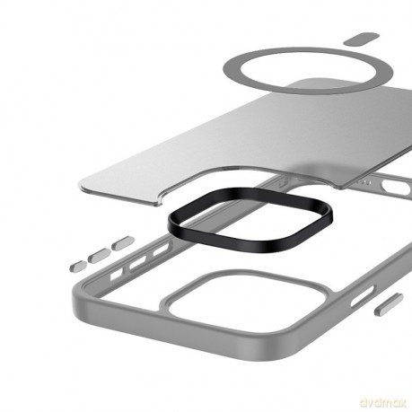 Etui Hybrid Frost MAG Cover iPhone 15 Pro MagSafe Szare