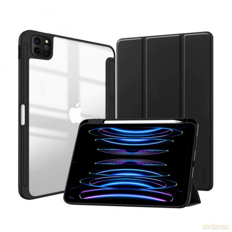 Etui PrimeFolio do iPad Air 11 M3 (2025) iPad Air 11 M2 (2024) iPad Air 10.9 (5-4 gen.) iPad Pro 11 (2022-2021) czarne/przezroczyste