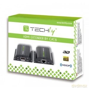 Extender HDMI po skrętce Cat.5e/6/6a/7 do 60m, z odbiornikiem IR, czarny