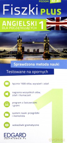 Angielski fiszki plus dla początkujących 1 tw [KSIĄŻKA]