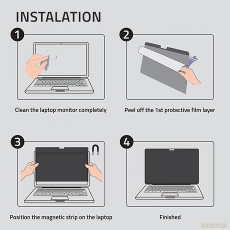 Filtr prywatyzujący RODO do MacBook Air 13.6 cala | Magnetyczny | Ochrona wzroku