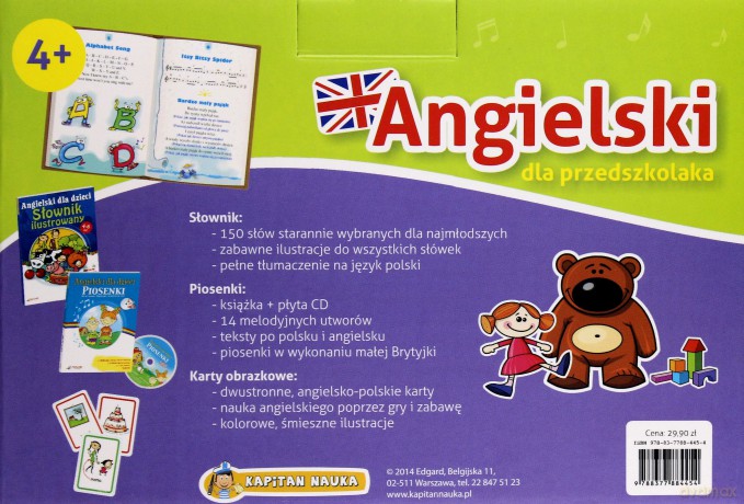 Pakiet angielski dla przedszkolaka kapitan nauk tw [KSIĄŻKA]