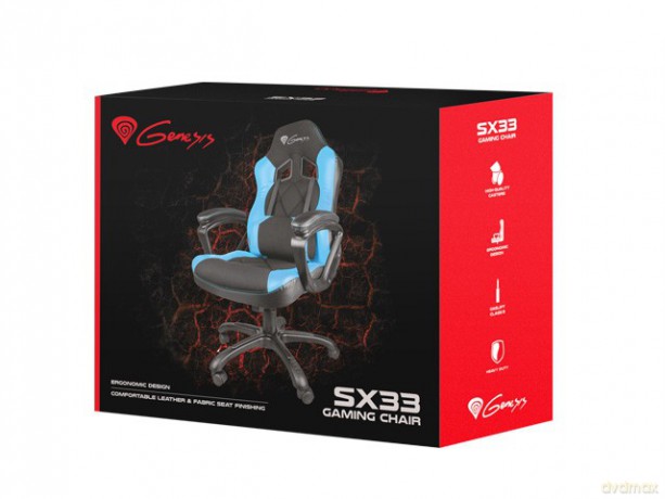 Fotel dla graczy GENESIS SX33 Czarny/Niebieski