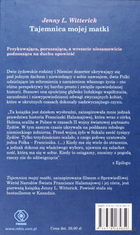 Tajemnica mojej matki tw - Jenny L. Witterick [KSIĄŻKA]
