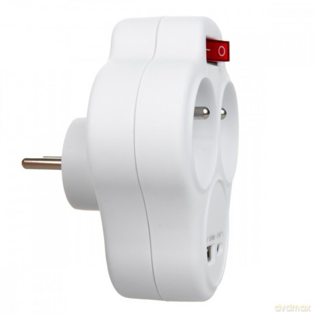 Gniazdko prądowe x2 USB MCE336 typ E