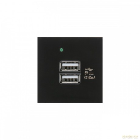 Gniazdo USB x2 z ładowarką pasuje do szklanych ramek MCE728B Czarne