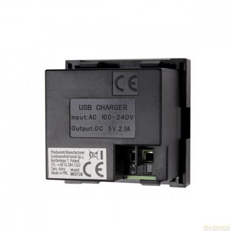 Gniazdo USB x2 z ładowarką pasuje do szklanych ramek MCE728B Czarne