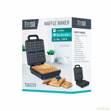 Gofrownica 4 gofry 1100W teflon