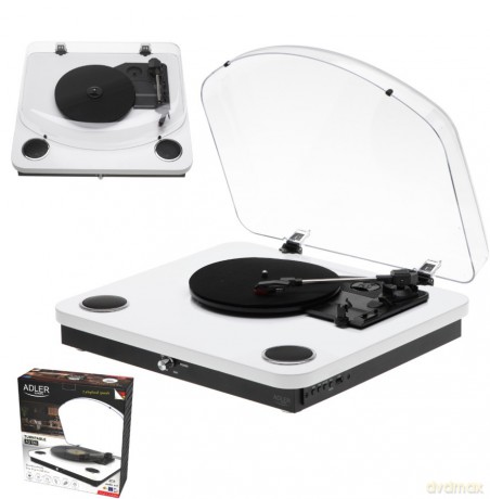 Gramofon AD1914 Biały USB Bluetooth