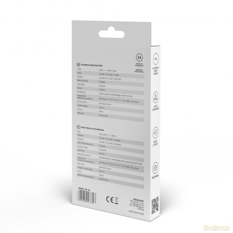 HUB 4-portowy USB 3.1 Gen.1, AK-54