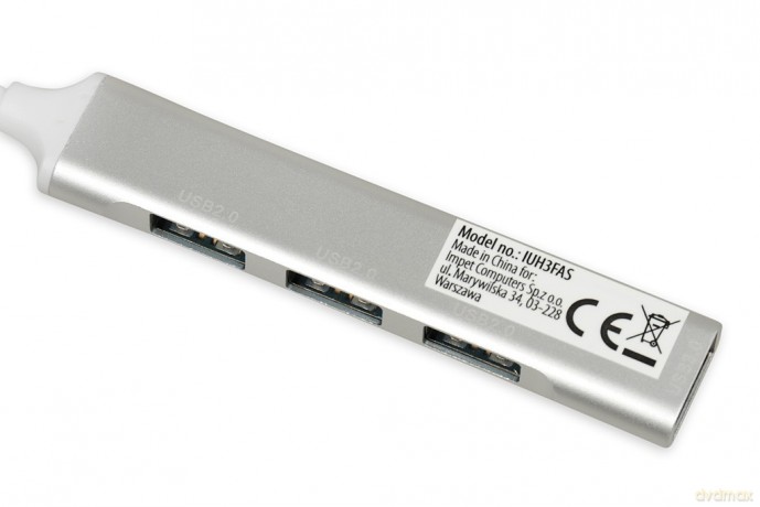 Hub 4-Portowy Usb3.0 + Usb 2.0, Slim