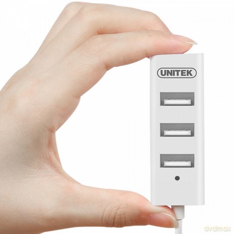 Hub 4x USB 2.0, Y-2146, 1x Lad.tel. biały
