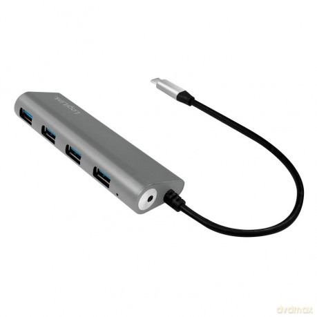 Hub 4xUSB 3.1, USB-C, aluminiowa obudowa