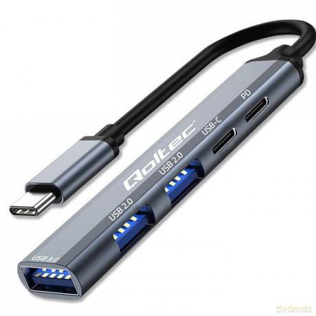 HUB adapter USB-C 3.1 5w1 | USB-C PD | USB-C | 2x USB 2.0 | USB 3.0