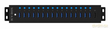 Hub IB-HUB1717 16+1 port USB HUB, 16x USB + 1x USB do ładowania, USB 3.2 Gen 1, 96 Watt zasilacz