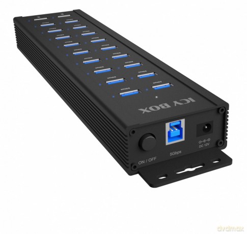 Hub IB-HUB1720-U3 20 port HUB, 96 WATT PSU, 18 x USB-A Port,2 x USB port do ładowania