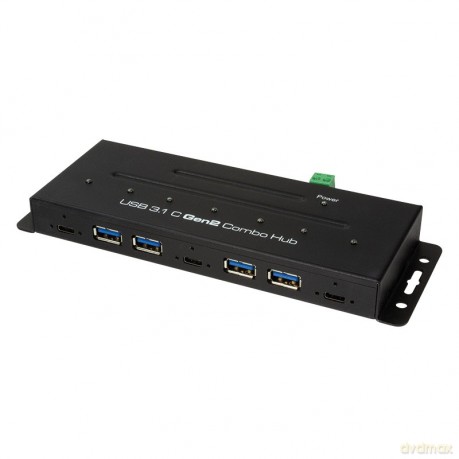 Hub przemysłowy USB-C 3.1 Gen 2, 3xUSB0C, 4xUSB-A