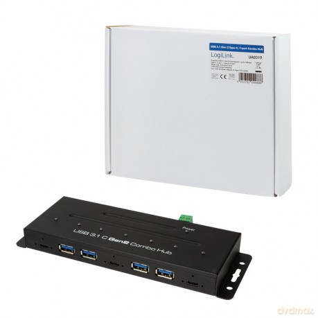 Hub przemysłowy USB-C 3.1 Gen 2, 3xUSB0C, 4xUSB-A