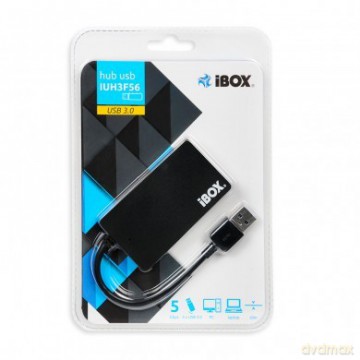 Hub USB 3.0 4-porty, slim IUH3F56 Czarny