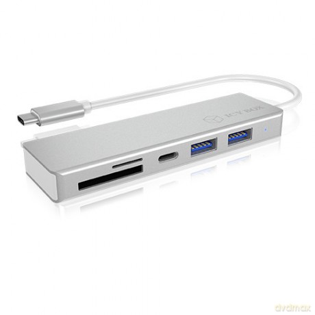 HUB USB 3.0 typu C z 3 portami USB i czytnikiem kart pamięci IB-HUB1413-CR