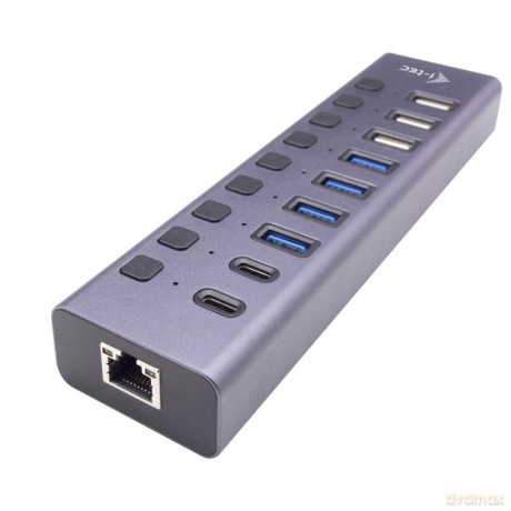 Hub USB 3.0/USB-C 9 portów LAN + Power Adapter 60W