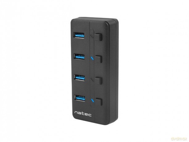 Hub USB 4 porty Mantis 2 USB 3.0 z włącznikiem + zasilacz