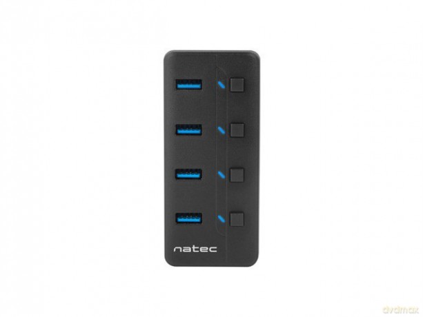 Hub USB 4 porty Mantis 2 USB 3.0 z włącznikiem + zasilacz