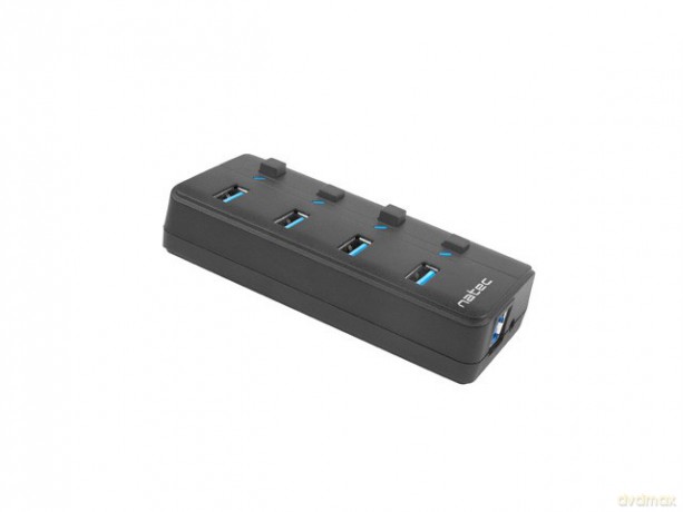 Hub USB 4 porty Mantis 2 USB 3.0 z włącznikiem + zasilacz