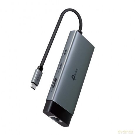 Hub USB Type-C 6-Port UH6120C 1 × USB-C Connector,1 × HDMI 4K 60Hz Port,1 × USB-C PD 100W Port,1 × RJ45
