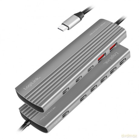 Hub USB3.2 2xUSB-A, 8x USB-C, PD, 100W