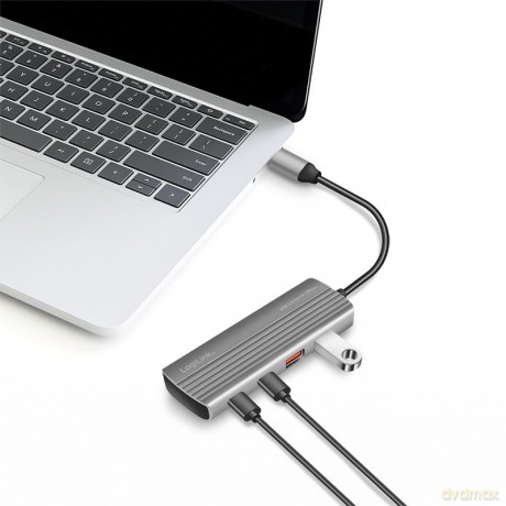 Hub USB3.2 Gen2, 2xUSB A, 2x USB-C, PD, 100W