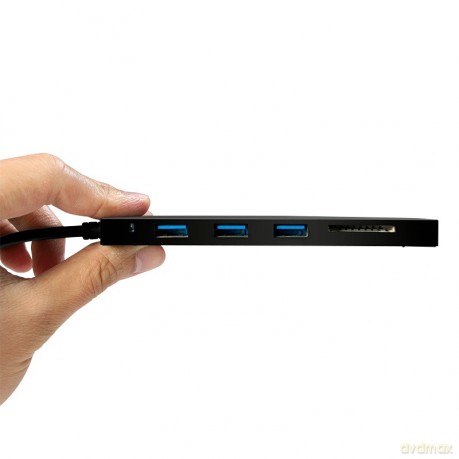 Hub USB-C 3.1, 3-porty z czytnikiem kart