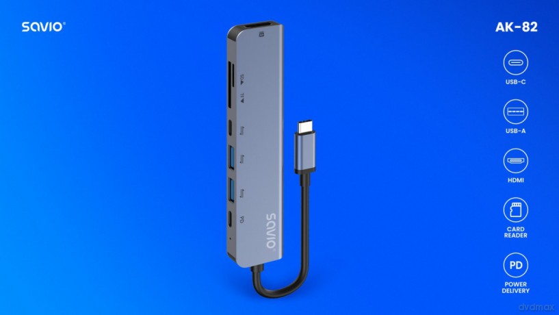 HUB USB-C 7w1 AK-82