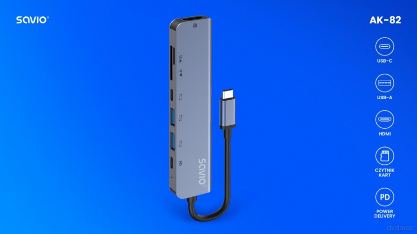 HUB USB-C 7w1 AK-82