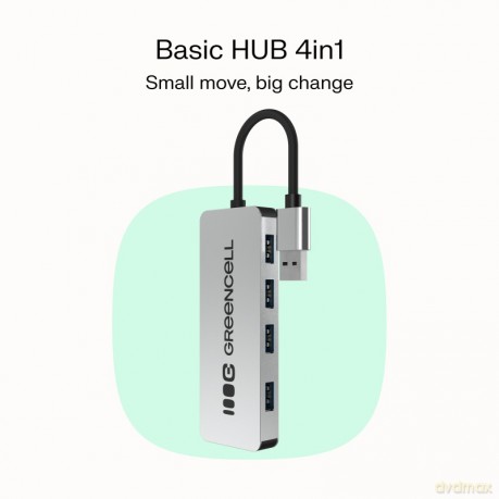 HUB USB-C Basic USB-A do 4x USB-A 3.0