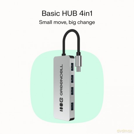 HUB USB-C Basic USB-C do 4x USB-A 3.0