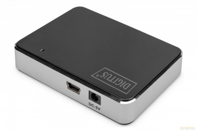 HUB/Koncentrator 4-portowy USB 2.0 HighSpeed, aktywny, czarno-srebrny