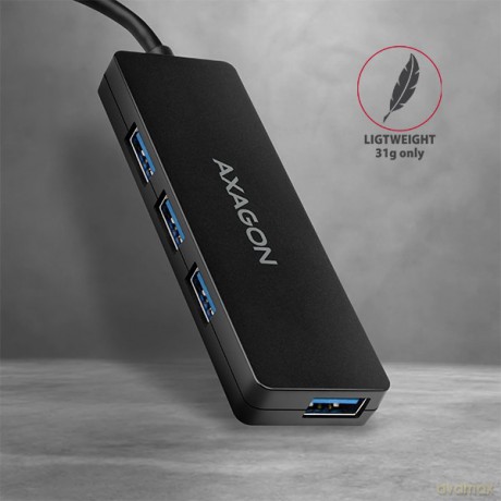 HUE-G1C Hub 4-portowy USB 3.2 Gen 1 SLIM kabel Type-C 14cm