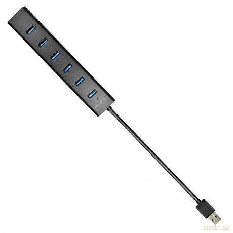 HUE-SA7BP Hub 7-portowy USB 3.2 GEN 1 aluminum charging hub, AC adapter