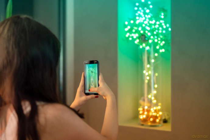 Inteligentne lampki dekoracyjne Strings USB-C (Candies) 200 LED RGB, perły, zielony przewód, 12 m