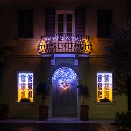 Inteligentne lampki sople Icicle 190 AWW LED, 5x0,5 m, IP44, przezroczysty przewód