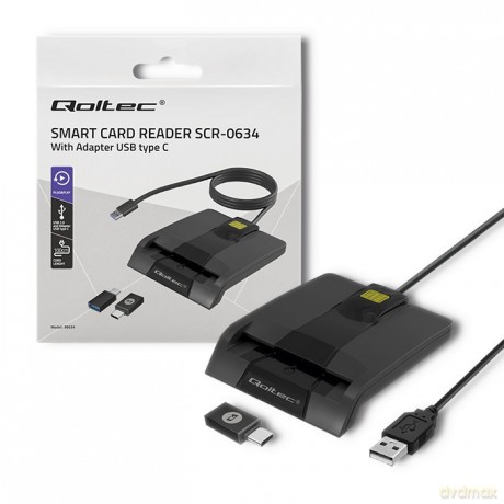 Inteligentny czytnik chipowych kart ID SCR-0634 | USB typu C