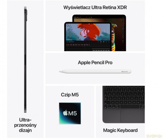 iPad Pro 13-calowy Wi-Fi 2 TB ze szkłem standardowym - Gwiezdna czerń