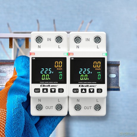 Jednofazowy elektroniczny licznik | miernik zużycia energii | DIN35 | zdalne sterowanie | historia pomiaru | WiFi | TUYA | Smart life