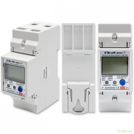 Jednofazowy elektroniczny licznik | miernik zużycia energii na szynę DIN | 230V | LCD | Wi-Fi