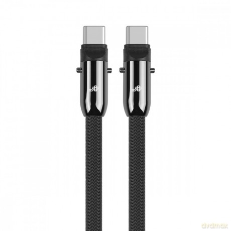 Kabel 2w1 USB C smycz 1.2 m czarny