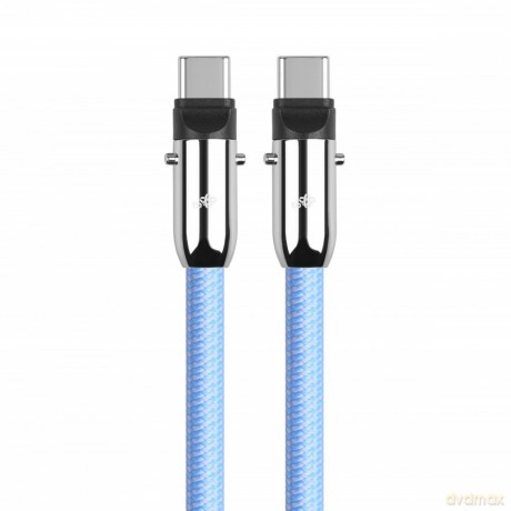 Kabel 2w1 USB C smycz 1m błękitny